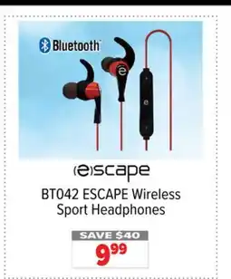 2001 Audio Video BT042 ESCAPE Wireless Sport Headphones offer