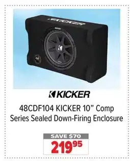 2001 Audio Video 48CDF104 KICKER 10 Comp Series Sealed Down-Firing Enclosure offer