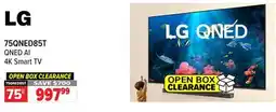 2001 Audio Video 75QNED85T LG 75 QNED AI 4K Smart TV offer