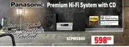2001 Audio Video SCPMX800 Panasonic Premium Hi-Fi System with CD offer