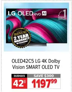 2001 Audio Video OLED42C5 LG 4K Dolby Vision SMART OLED TV offer