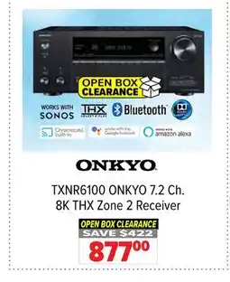 2001 Audio Video TXNR6100 ONKYO 7.2 Ch. 8K THX Zone 2 Receiver offer
