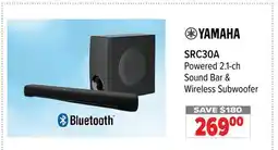 2001 Audio Video SRC30A Yamaha Powered 2.1-ch Sound Bar & Wireless Subwoofer offer