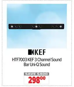 2001 Audio Video HTF7003 KEF 3 Channel Sound Bar Uni-Q Sound offer