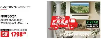 2001 Audio Video FURRION AURORA 50 Aurora 4K Outdoor Weatherproof SMART TV offer
