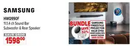 2001 Audio Video Samsung HWQ990F 11.1. 4 ch Sound Bar Subwoofer & Rear Speaker offer