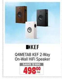 2001 Audio Video KEF Q4METAB 2-Way On-Wall HiFi Speaker offer