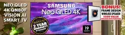 2001 Audio Video QN65QN80F SAMSUNG Neo QLED 4K Smart TV offer