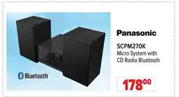 2001 Audio Video Panasonic SCPM270K Micro System with CD Radio Bluetooth offer