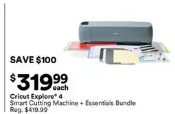 Michaels Cricut explore 4 Smart Cutting Machine + Essentials Bundle offer