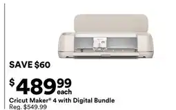 Michaels Cricut maker 4 with Digital Bundle offer