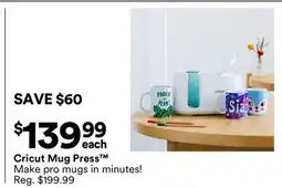 Michaels Cricut mug Press offer
