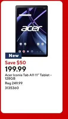 Staples Acer Iconia Tab A11 11 Tablet - 128GB offer