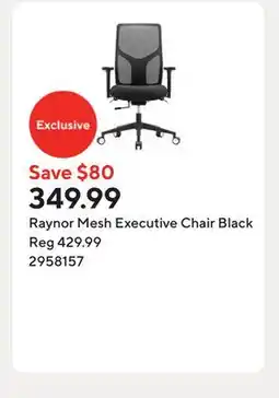 Staples Raynor Mesh Executive Chair Black offer