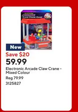Staples Electronic Arcade Claw Crane - Mixed Colour offer
