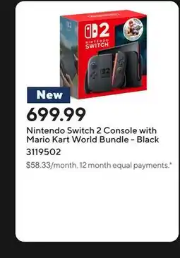 Staples Nintendo Switch 2 Console with Mario Kart World Bundle - Black offer