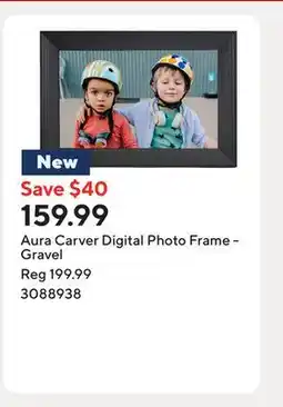 Staples Aura Carver Digital Photo Frame - Gravel offer