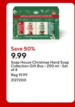 Staples Soap House Christmas Hand Soap Collection Gift Box - 250 ml - Set of 4 offer