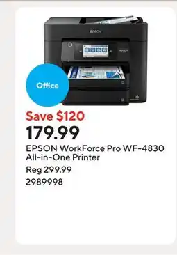 Staples EPSON WorkForce Pro WF-4830 All-in-One Printer offer