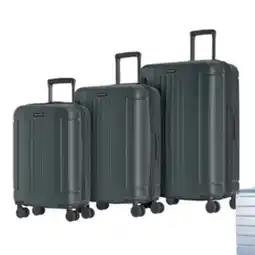 Staples Swiss Mobility LHR 3-Piece Hard Shell Luggage Set - Pewter Green offer