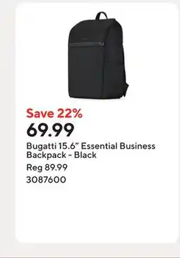 Staples Bugatti 15.6 Essential Business Backpack - Black offer