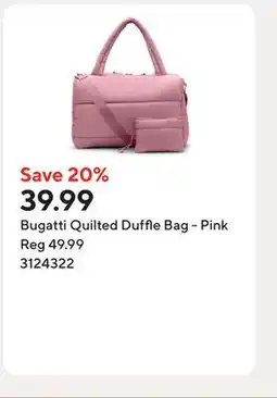 Staples Bugatti Quilted Duffle Bag - Pink offer