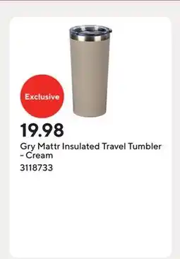 Staples Gry Mattr Insulated Travel Tumbler - Cream offer