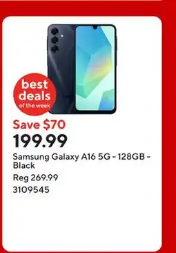 Staples Samsung Galaxy A16 5G - 128GB - Black offer