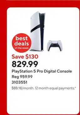 Staples PlayStation 5 Pro Digital Console offer
