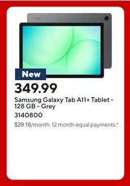 Staples Samsung Galaxy Tab A11+ Tablet - 128 GB - Grey offer