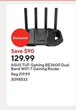Staples ASUS TUF Gaming BE3600 Dual Band WiFi 7 Gaming Router offer