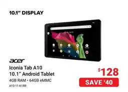 Visions Electronics acer Iconia Tab A10 10.1 Android Tablet offer