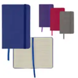 Staples Merangue 3.5 x 5.7 Pu Notebook With Strap - Assorted Colours offer