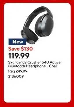 Staples Skullcandy Crusher 540 Active Bluetooth Headphone - Coal offer