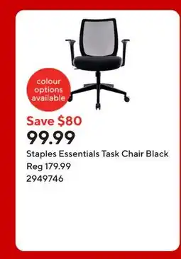 Staples Staples Essentials Task Chair Black offer
