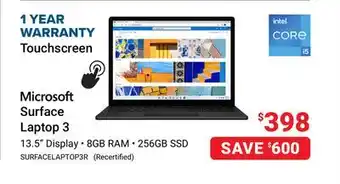 Visions Electronics Microsoft Surface Laptop 3 offer