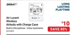 Visions Electronics Airbuds Air Lucent Wireless Airbuds with Charge Case offer