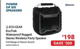 Visions Electronics EcoxGear EcoTrek Waterproof Rugged Stereo Wireless Party Speaker offer