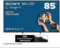 Visions Electronics SONY 65 Mini LED XR50 4K Smart TV offer