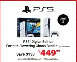 Visions Electronics PS5 Digital Edition Fortnite Flowering Chaos Bundle offer