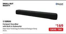 Visions Electronics YAMAHA Compact Soundbar with Built-in Subwoofer offer