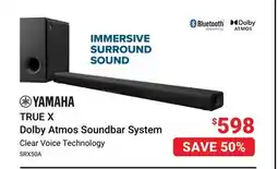 Visions Electronics YAMAHA TRUE X Dolby Atmos Soundbar System offer