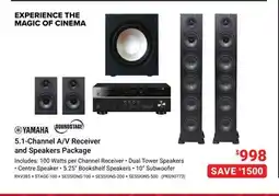 Visions Electronics 5.1-Channel A/V Receiver and Speakers Package offer