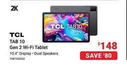 Visions Electronics TCL TAB 10 Gen 2 Wi-Fi Tablet offer