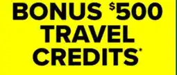 Visions Electronics BONUS $500 TRAVEL CREDITS offer