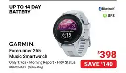 Visions Electronics Garmin Forerunner 255 Music Smartwatch offer