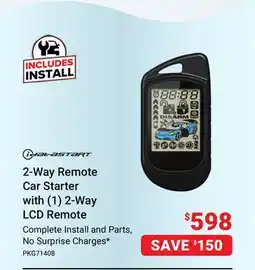 Visions Electronics IDatastart 2-Way Remote Car Starter with (1) 2-Way LCD Remote offer