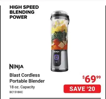 Visions Electronics Ninja Blast Cordless Portable Blender offer
