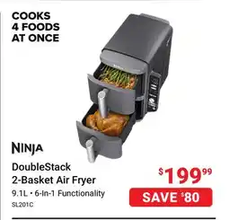 Visions Electronics Ninja DoubleStack 2-Basket Air Fryer offer