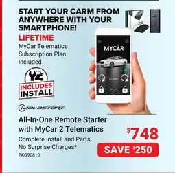 Visions Electronics Idatastart All-In-One Remote Starter with MyCar 2 Telematics offer